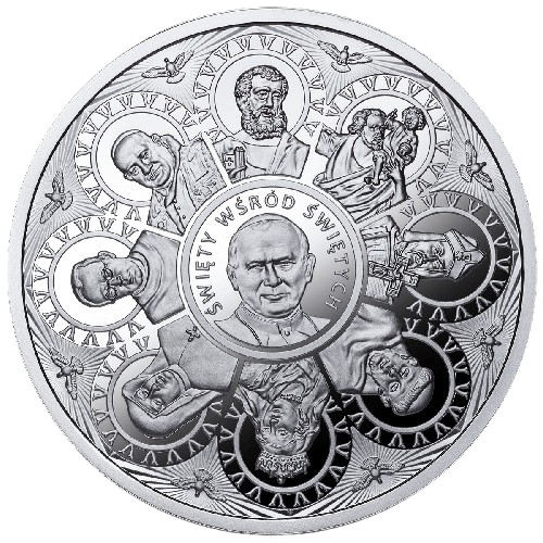 silver coin for the 45th anniversary of the election of pope john paul ii