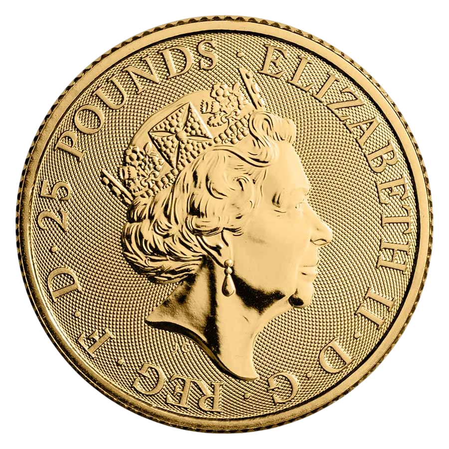 zlota-moneta-bestie-tudorow-yale-beaufortow-1-4-uncji-awers