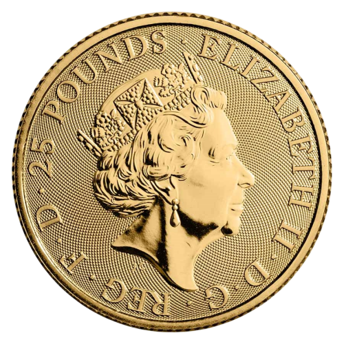 zlota-moneta-bestie-tudorow-yale-beaufortow-1-4-uncji-awers