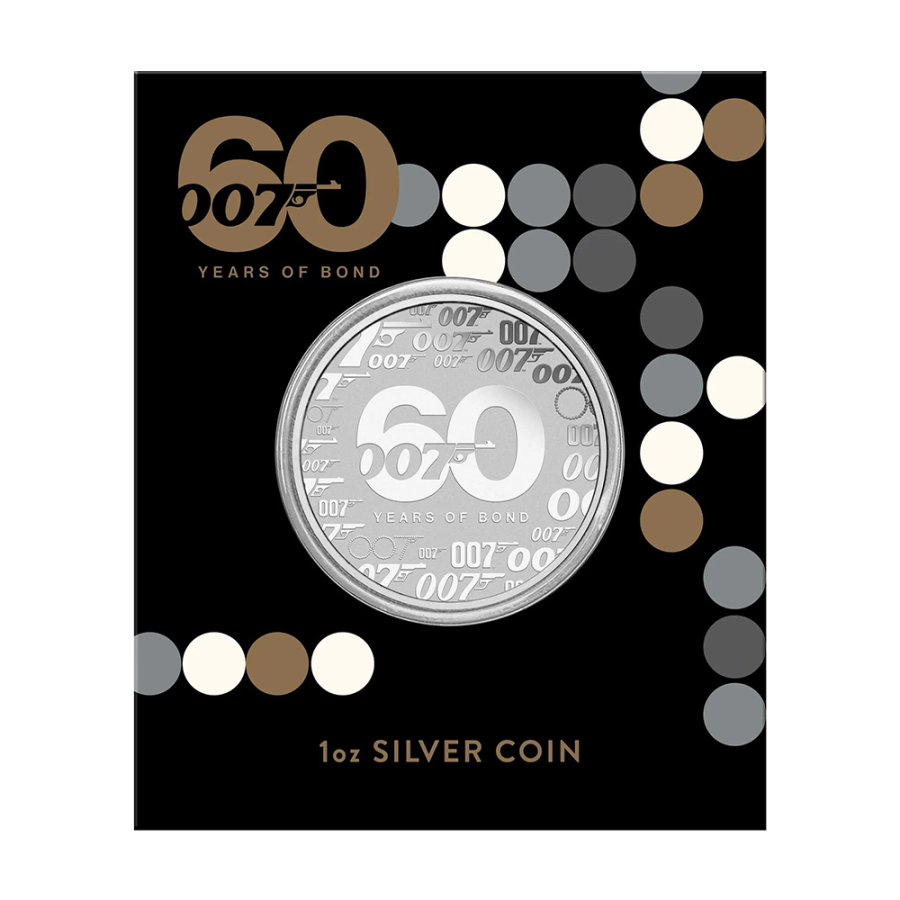 this is a silver james bond 60th anniversary 2022 1-ounce