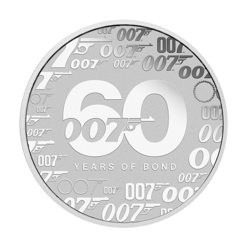 this is a silver james bond 60th anniversary 2022 1-ounce reverse