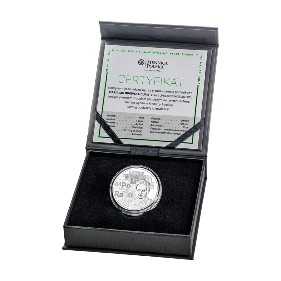 srebrna-moneta-maria-sklodowska-curie-opakowanie