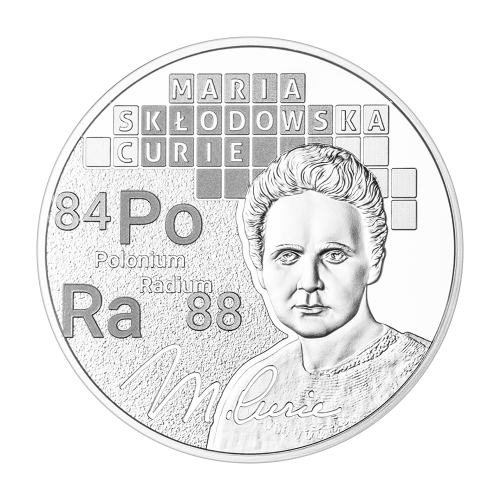 srebrna-moneta-maria-sklodowska-curie-rewers