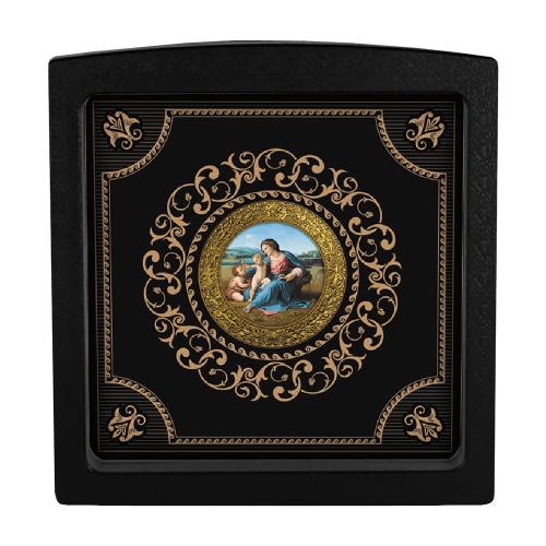 srebrna-moneta-rafael-santi-alba-madonna-wesolych-swiat-opakowanie