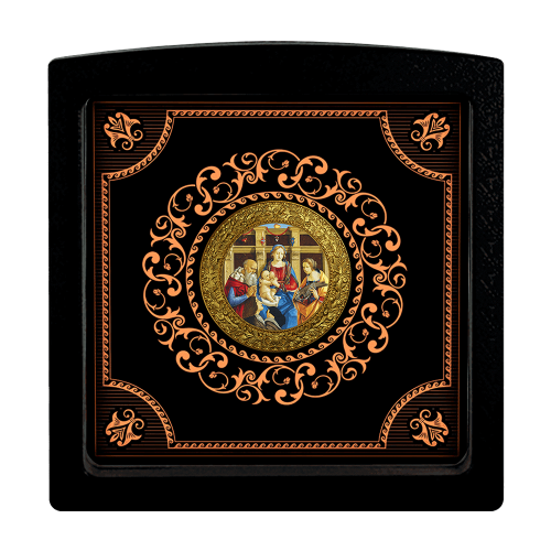 Silver Mechelangelo di Pietro coin, Madonna with the Child, Saint Catherine and Donor - Merry Christmas - SHIPPING 24 H!