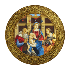 Silver Mechelangelo di Pietro coin, Madonna with the Child, Saint Catherine and Donor - Merry Christmas - SHIPPING 24 H!