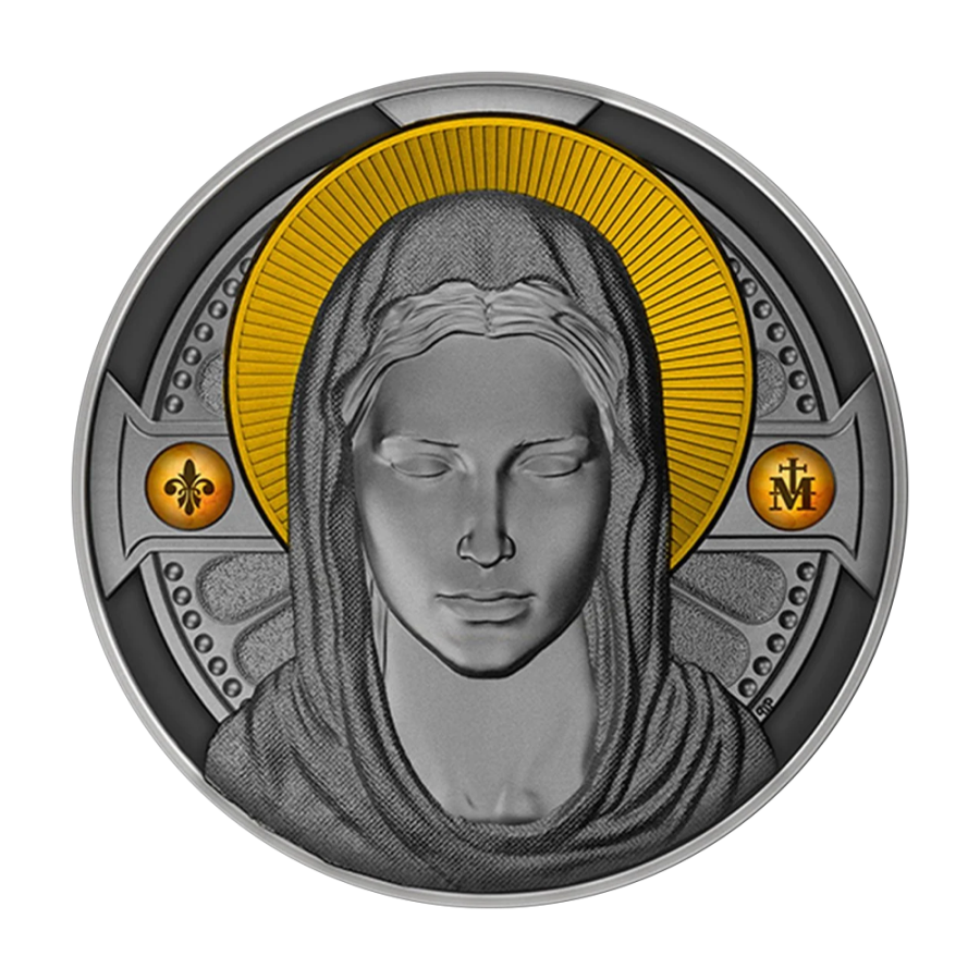 2 oz Silver Coin – Mother of God (Madonna) 2000 CFA - 24h Shipping!