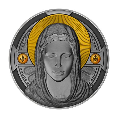 2 oz Silver Coin – Mother of God (Madonna) 2000 CFA - 24h Shipping!