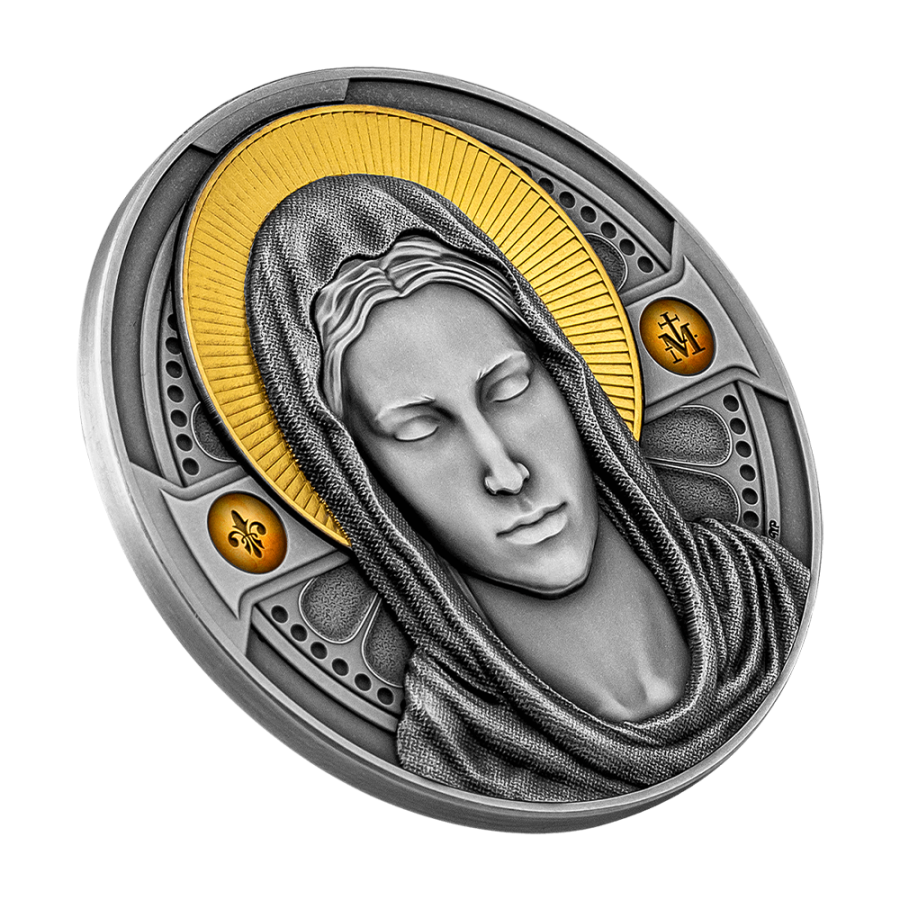 2 oz Silver Coin – Mother of God (Madonna) 2000 CFA - 24h Shipping!