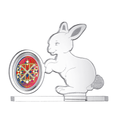 500 CFA Francs Silver Proof Coin – Happy Easter (Decorated Egg, Oval) - 24h Shipping! 2