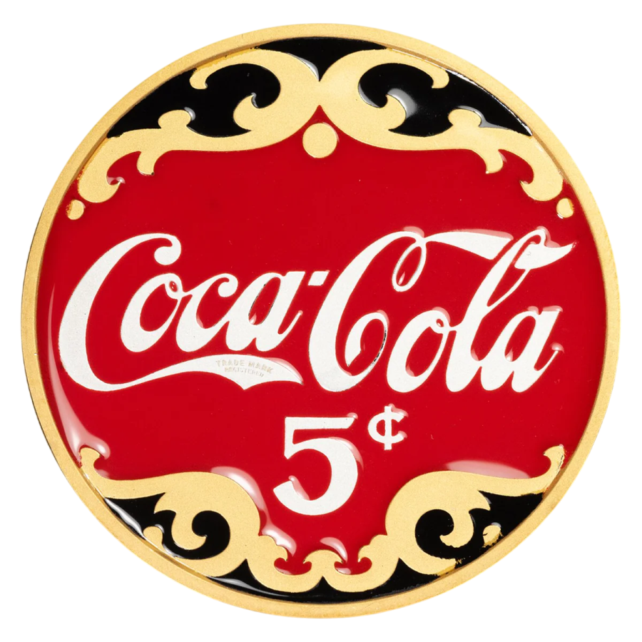 Coca-Cola® 2 oz Pure Silver High Relief Enamelled Round - 24h Shipping!