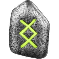 1 oz Antique Germania Mint Ingwaz Rune Cast Silver Bar - 24h Shipping!