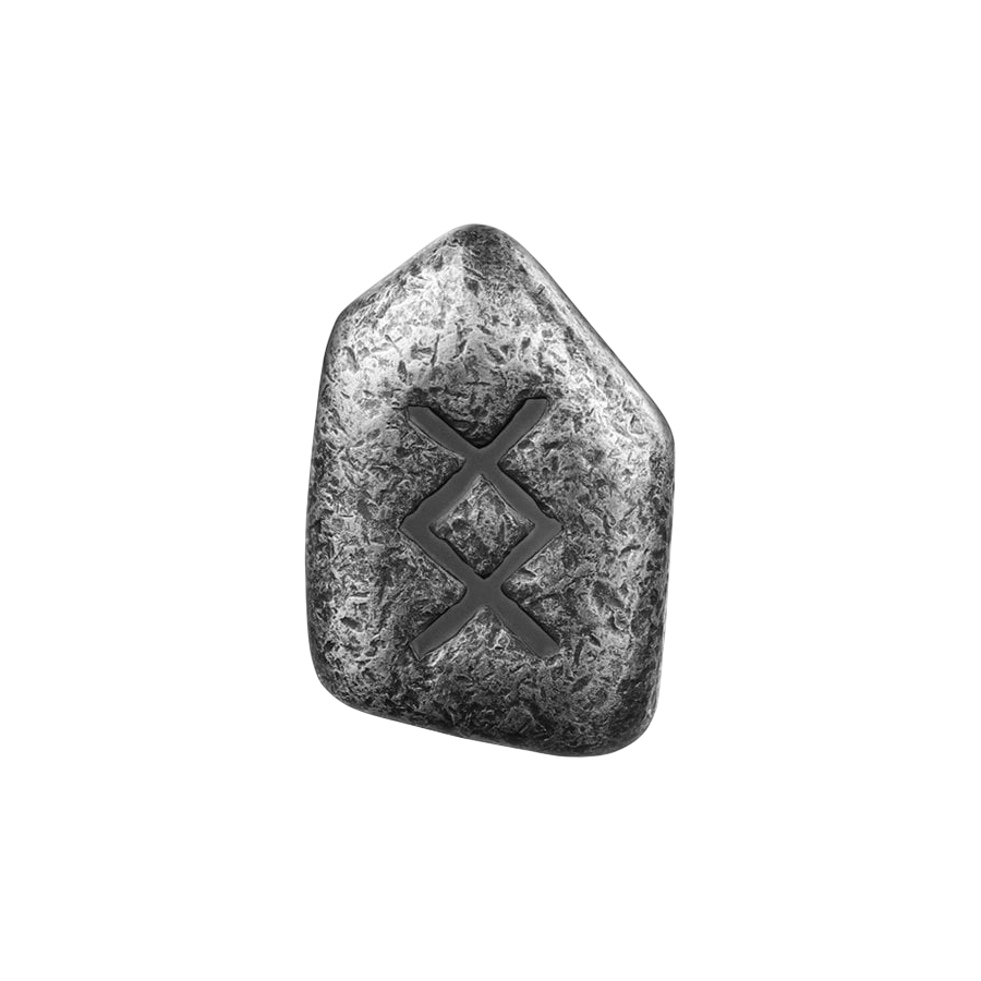 1 oz Antique Germania Mint Ingwaz Rune Cast Silver Bar - 24h Shipping!