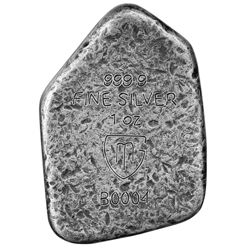 1 oz Antique Germania Mint Ingwaz Rune Cast Silver Bar - 24h Shipping!