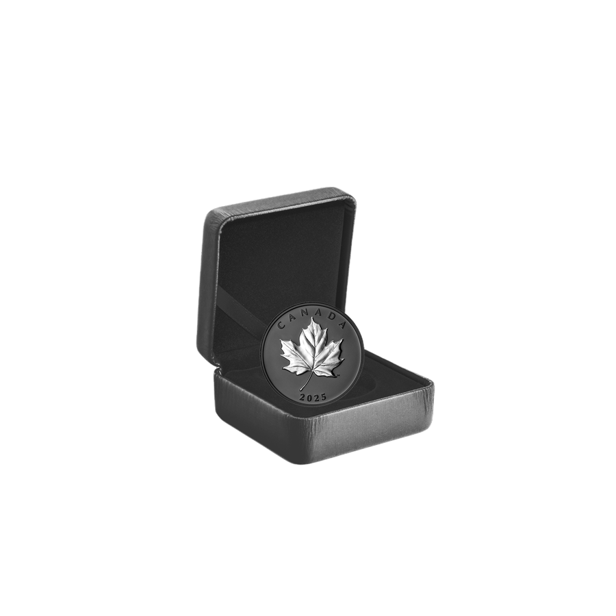 -oz Silver Elegant Maple Leaf Black Rhodium Gem Proof - 24h Shipping!