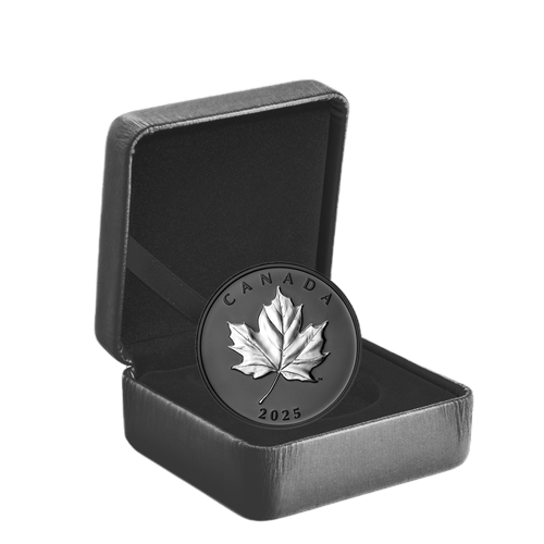 -oz Silver Elegant Maple Leaf Black Rhodium Gem Proof - 24h Shipping!
