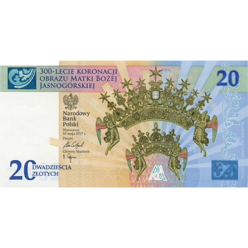 Banknote - 300th anniversary of the Coronation of the Image of Our Lady of Jasna Gora - 24h Shipping!