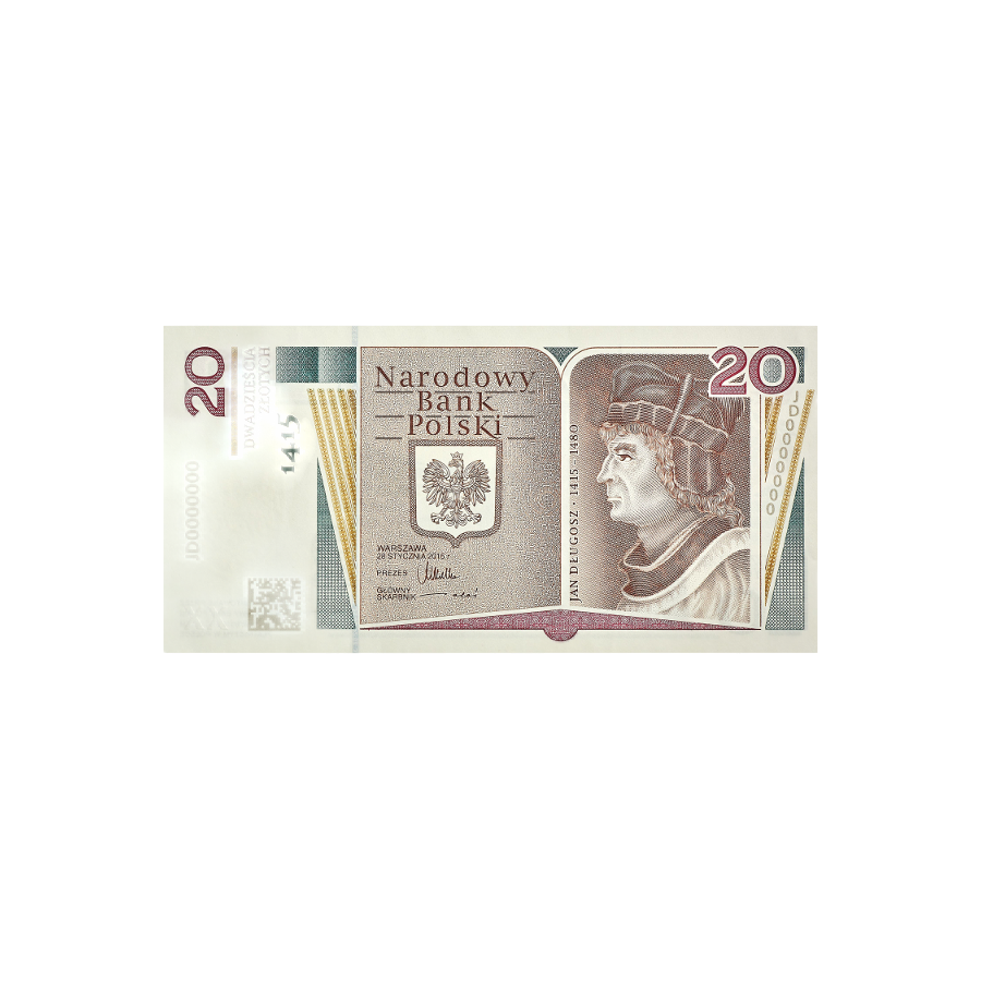 Banknote 600th Anniversary of the Birth of Jan Dlugosz - 24h Shipping!