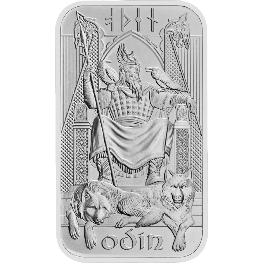 1 oz The Royal Mint Norse Gods Odin Silver Bar - 24h Shipping!