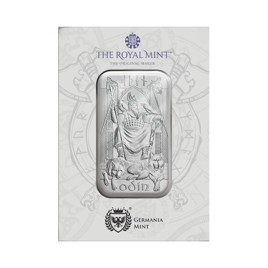 1 oz The Royal Mint Norse Gods Odin Silver Bar - 24h Shipping!