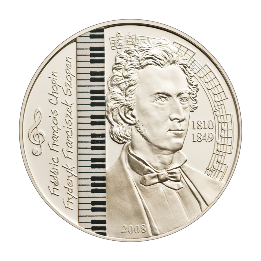 srebrna-moneta-fryderyk-franciszek-chopin-500-togrog-rewers