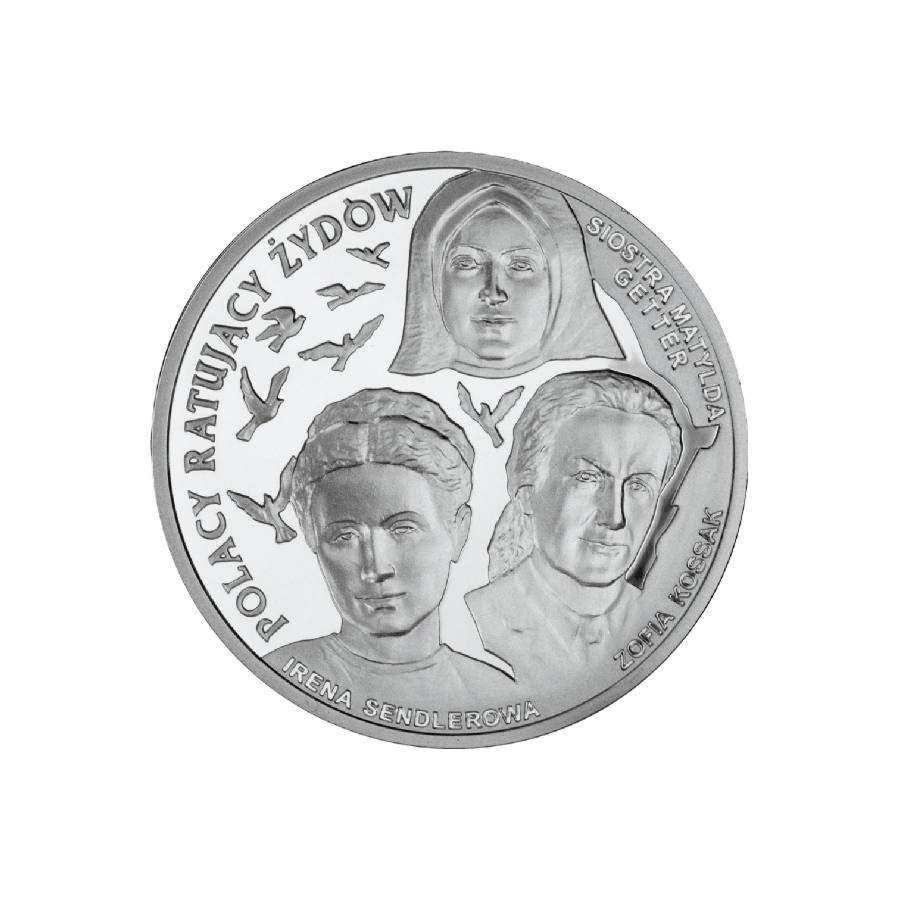 Silver Coin Commemorating Poles who rescued Jews in World War II - 24h Shipping!