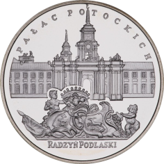 srebrna-moneta-zamki-i-palace-w-polsce-palac-potockich-w-radzyniu-podlaskim-rewers