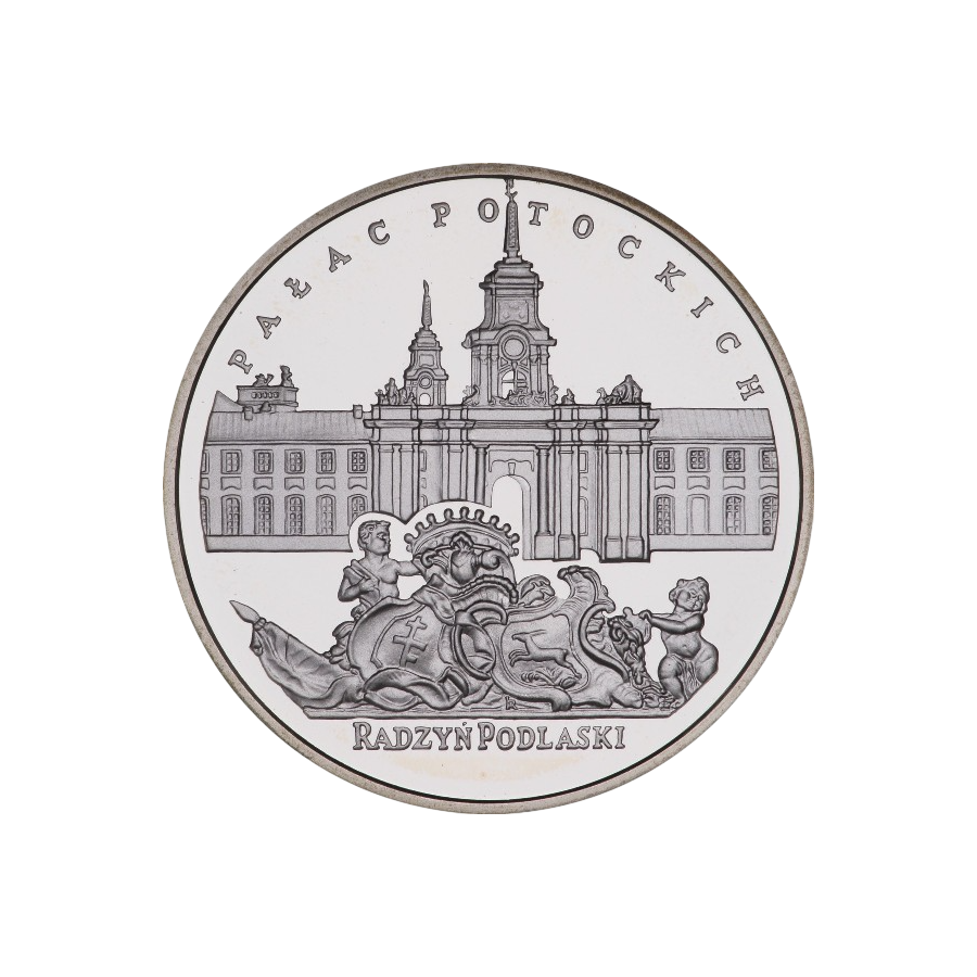 srebrna-moneta-zamki-i-palace-w-polsce-palac-potockich-w-radzyniu-podlaskim-rewers