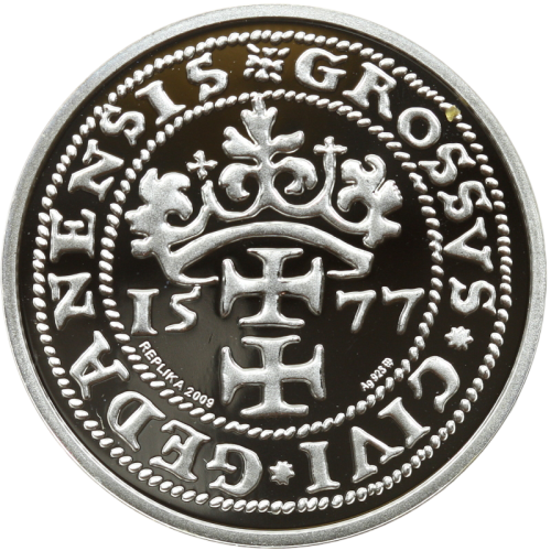 Silver Proof Medal – Replica of the 1577 Gdańsk (Danzig) Siege Grosz - 24h Shipping!