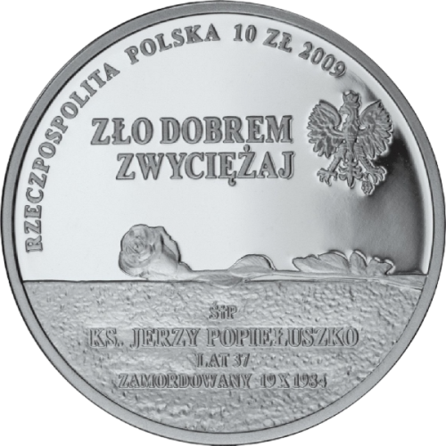 Silver Proof Coin – 25th Anniversary of the Death of Father Jerzy Popiełuszko - 24h Shipping!
