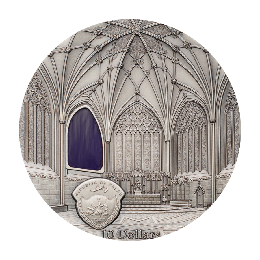 Tiffany Art Decorated 2 oz silver coin antiqued Palau - 24h Shipping!