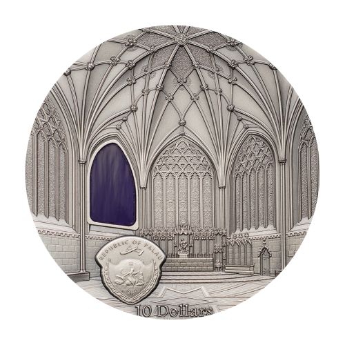 Tiffany Art Decorated 2 oz silver coin antiqued Palau - 24h Shipping!