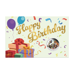 Silver Colorized Happy Birthday - 24h Shipping! 2