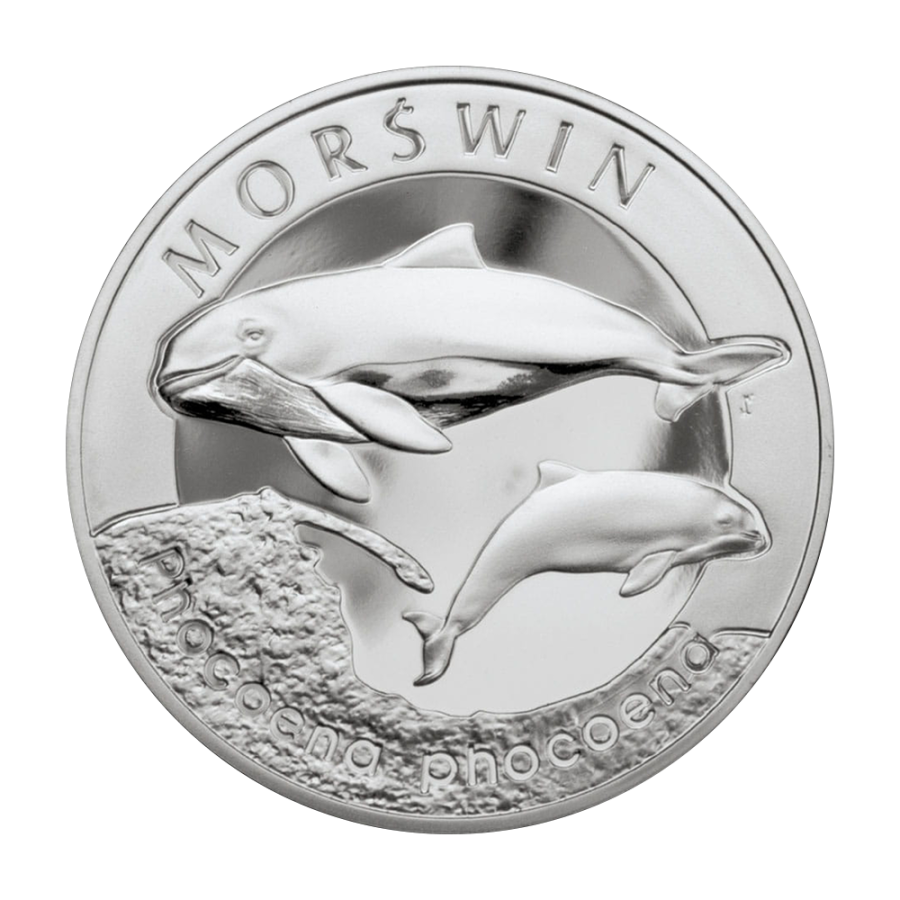 Animals of the World: Porpoise (Phocoena phocoena) 1 oz Silver Coin - 24h Shipping!