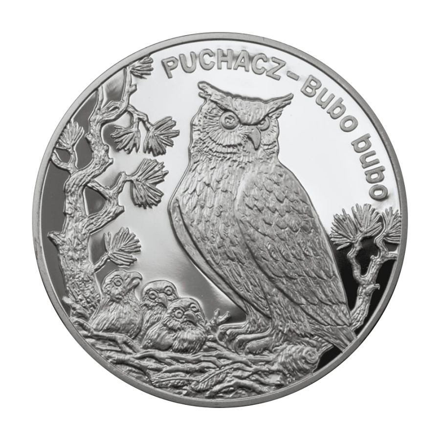 Animals of the World: Eagle‑Owl (Bubo bubo) 1 oz Silver Proof (Niue) - 24h Shipping!