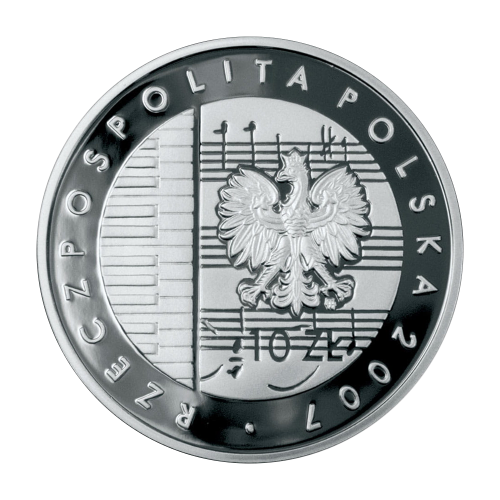 Poland 10 Złotych 2007 Silver Proof Coin – 125th Anniversary of the Birth of Karol Szymanowski - 24h Shipping!