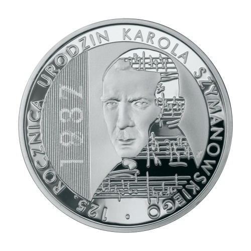 Poland 10 Złotych 2007 Silver Proof Coin – 125th Anniversary of the Birth of Karol Szymanowski - 24h Shipping!
