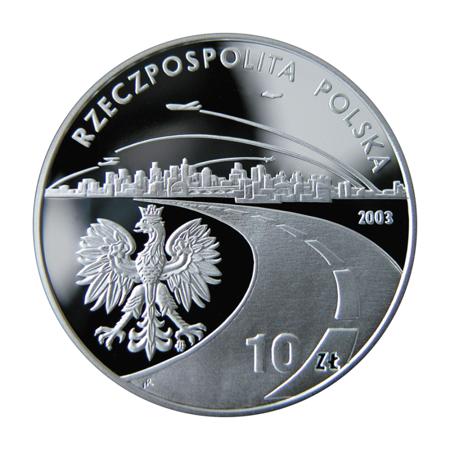 Poland 10 Zlotych 2003 Silver Proof Coin – 150th Anniversary of the Birth of the Oil and Gas Industry - 24h Shipping!
