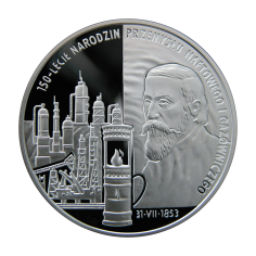 Poland 10 Zlotych 2003 Silver Proof Coin – 150th Anniversary of the Birth of the Oil and Gas Industry - 24h Shipping!