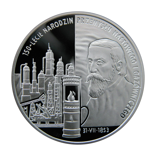 Poland 10 Zlotych 2003 Silver Proof Coin – 150th Anniversary of the Birth of the Oil and Gas Industry - 24h Shipping!