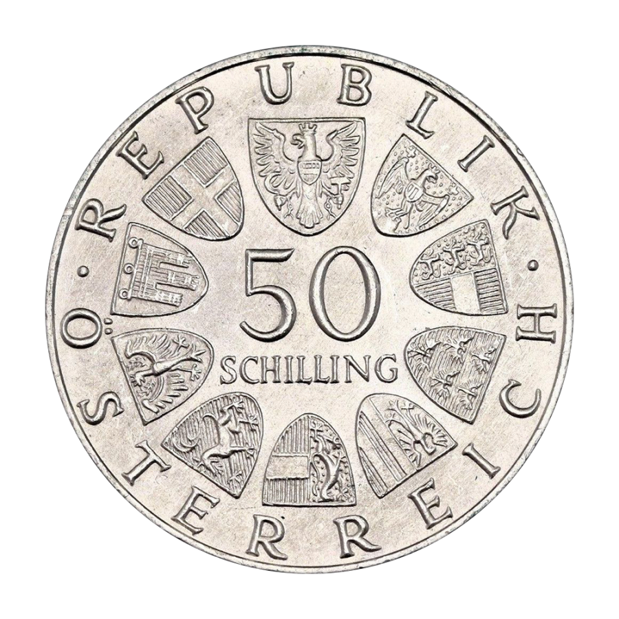 Silver 50 Schillings (Innsbruck University) - 24h Shipping!