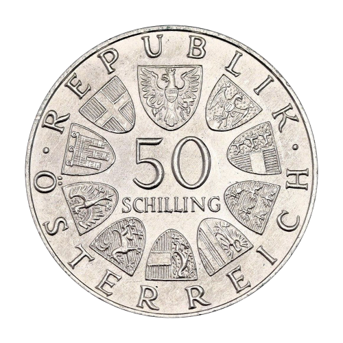 Silver 50 Schillings (Innsbruck University) - 24h Shipping!