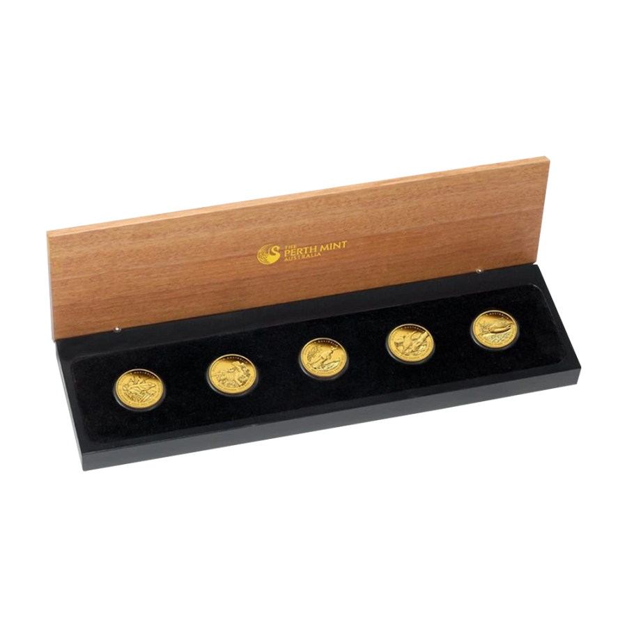 2012 5-Coin 1/2 oz Gold Discover Australia Proof Set - 24h Shipping!