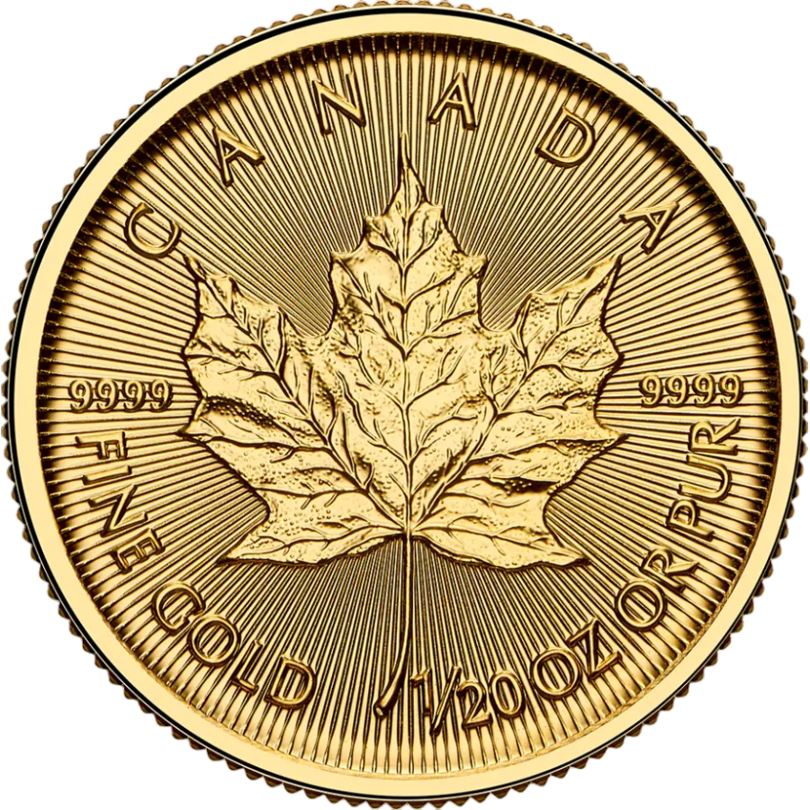 1/20 oz Canadian Maple Leaf Gold Coin - 24h Shipping!