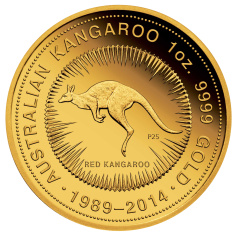Australia 1 oz Gold Kangaroo Proof (25th Anniv) - 24h Shipping!