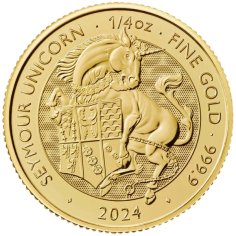 1/4 oz Gold Royal Tudor Beast Seymour Unicorn Coin - 24h Shipping!