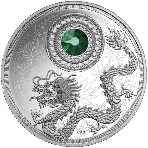 Silver Coin Birthstones (May) - 24h Shipping!