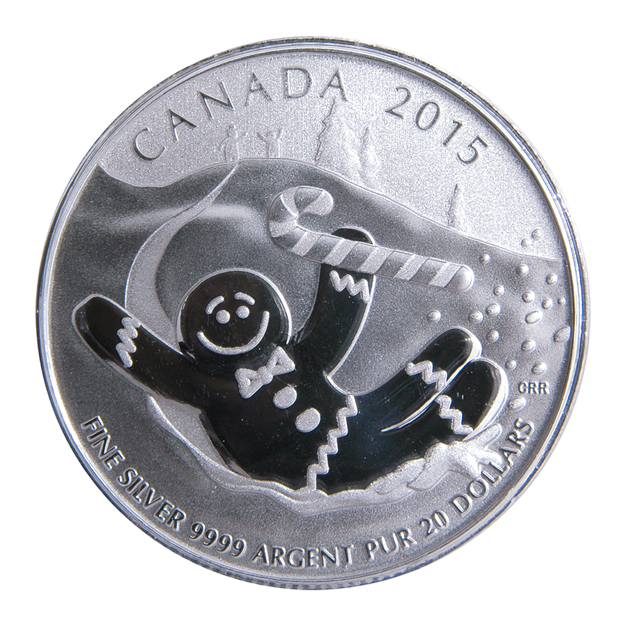 Gingerbread Man - Pure Silver Coin - 24h Shipping!