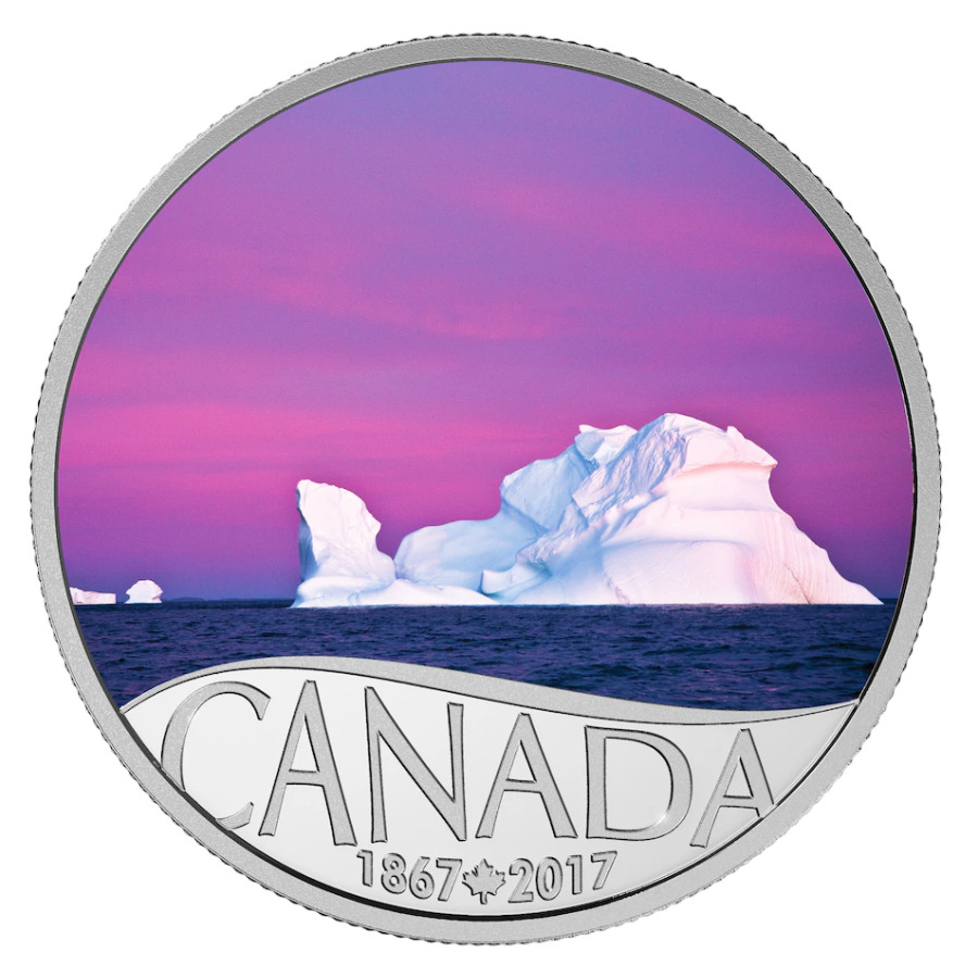 Silver Coin Canada's 150th: Iceberg at Dawn - 24h Shipping!