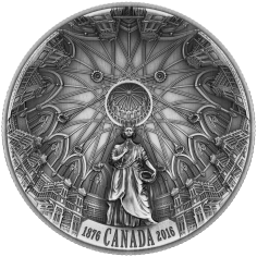 The Library of Parliament 140. Anniversary - Pure Silver Coin - 24h Shipping!